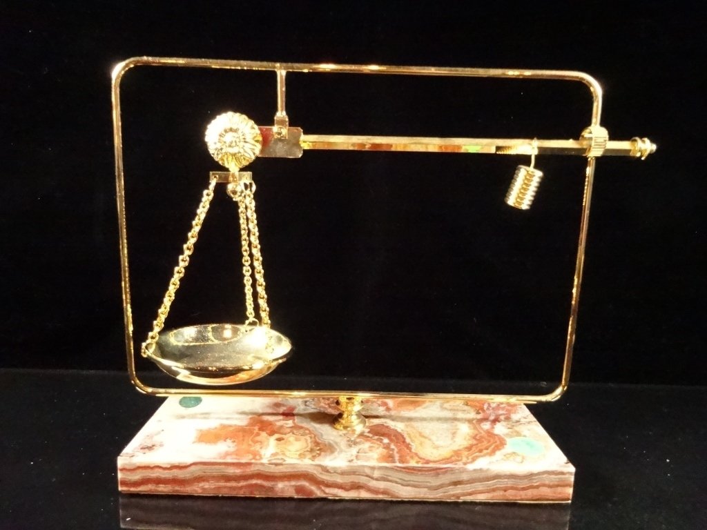 ONYX BASE DECORATIVE SCALE, APPROX 8.5"H (1 of 3)