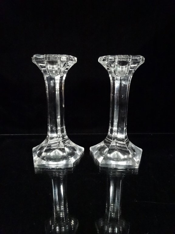 9 PC CRYSTAL, INCLUDES 2 CRYSTAL CANDLEHOLDERS, (1 of 6)