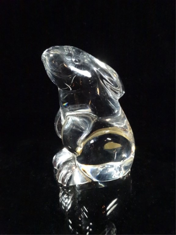 BACCARAT CRYSTAL BUNNY FIGURINE, APPROX 3.25"H (1 of 7)