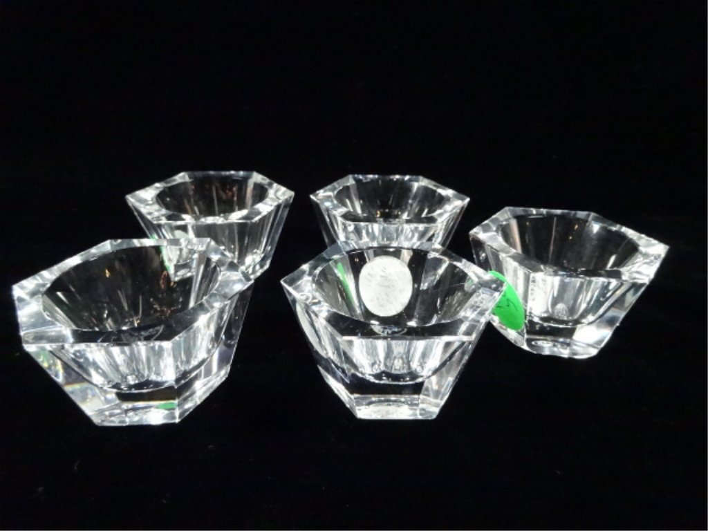 5 PC BACCARAT CRYSTAL INDIVIDUAL SALT CELLARS, (1 of 5)