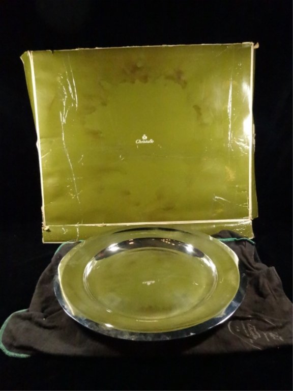 CHRISTOFLE FRANCE SILVERPLATE ENTRÃ‰E OR CHOP PLATTER, (1 of 7)