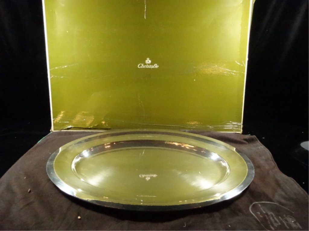 CHRISTOFLE FRANCE SILVERPLATE MEAT PLATTER, MALMAISON (1 of 8)