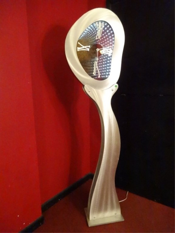 SALVADOR DALI INSPIRED ALUMINUM PEDESTAL CLOCK, JON (1 of 8)
