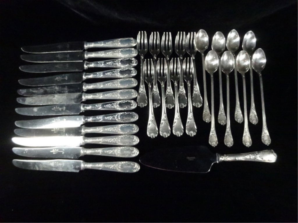 30 PC CHRISTOFLE FRANCE SILVERPLATE FLATWARE, INCLUDES (1 of 5)