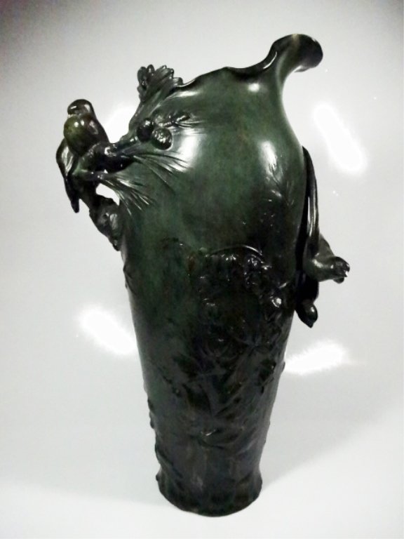 FRANCOIS HIPPOLYTE DEBON BRONZE PITCHER, (FRENCH, (1 of 8)