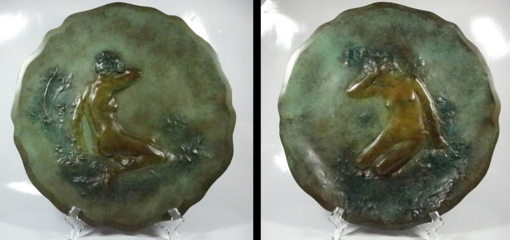 2 AUGUSTE LEDRU BRONZE WALL PLAQUES, (FRENCH, (1 of 10)