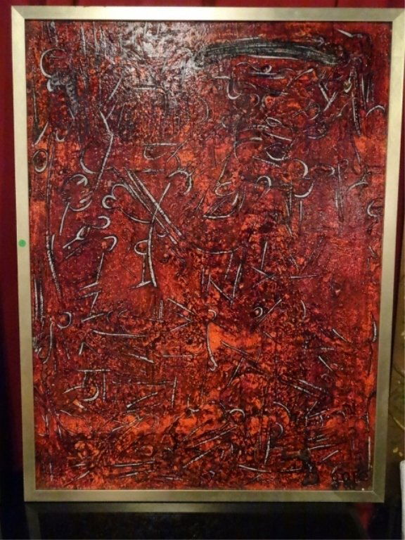 ALEXANDER GORE OIL ON LINEN PAINTING, ABSTRACT, TITLED (1 of 7)