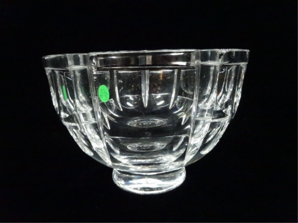 ORREFORS CRYSTAL BOWL, SIGNED, APPROX 3.5" X 5" (1 of 6)