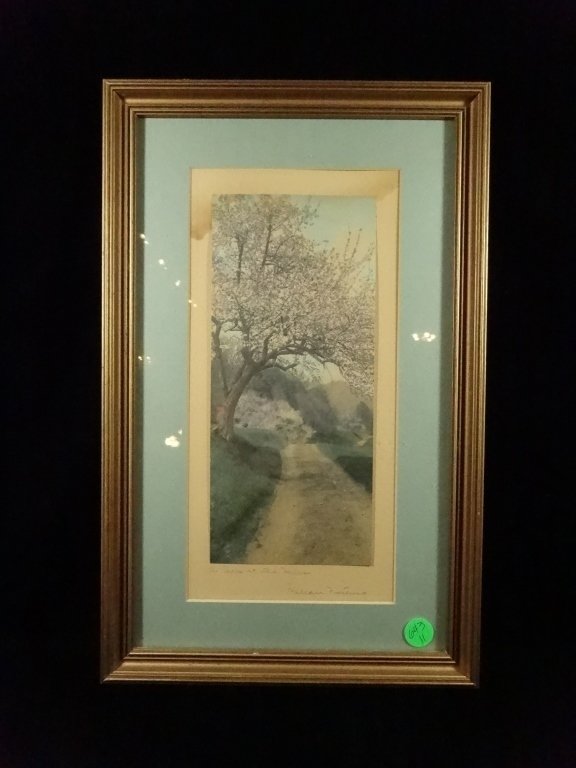 WALLACE NUTTING HAND TINTED PHOTOGRAPH, TITLED A PEEP (1 of 5)