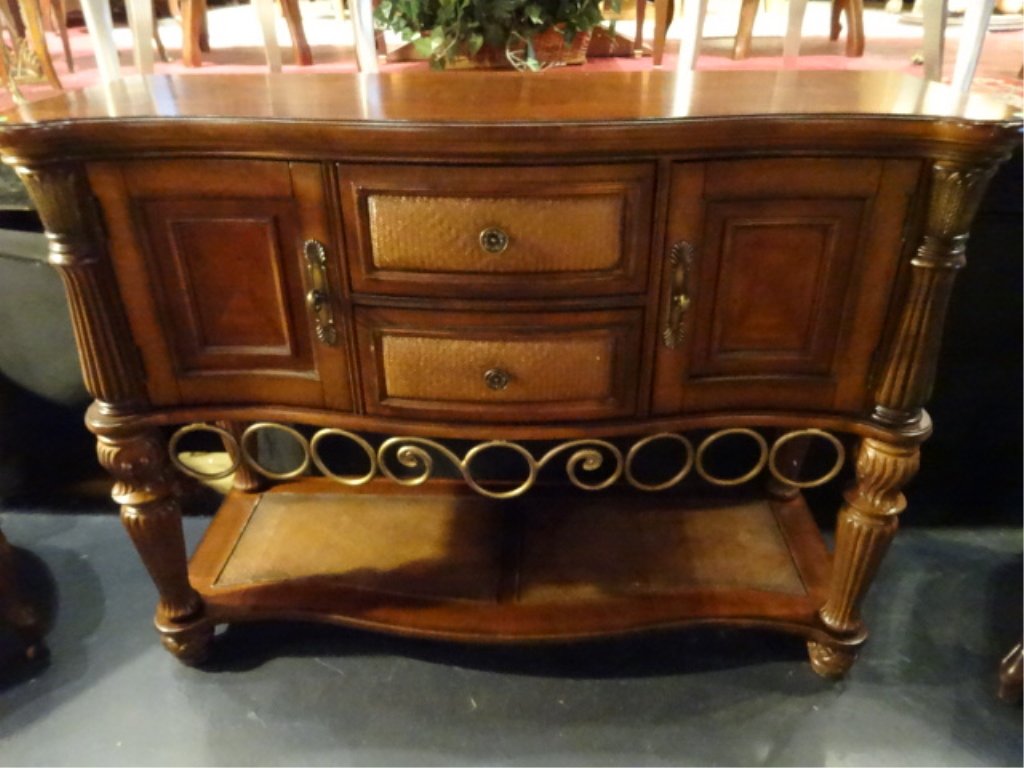TOMMY BAHAMA STYLE SIDEBOARD/BUFFET, 2 CENTRAL DRAWERS (1 of 7)