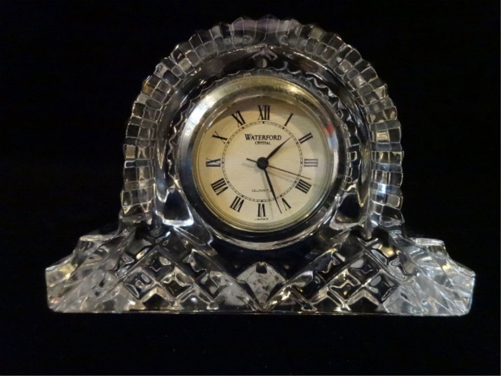 WATERFORD CRYSTAL CLOCK, EXCELLENT CONDITION, 4"W, (1 of 4)