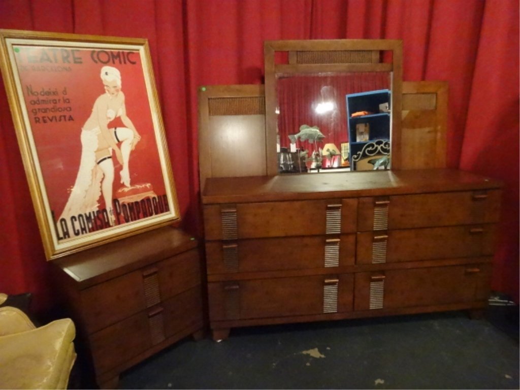 4 PC MODERN QUEEN BEDROOM SET, INCLUDES HEADBOARD, (1 of 6)