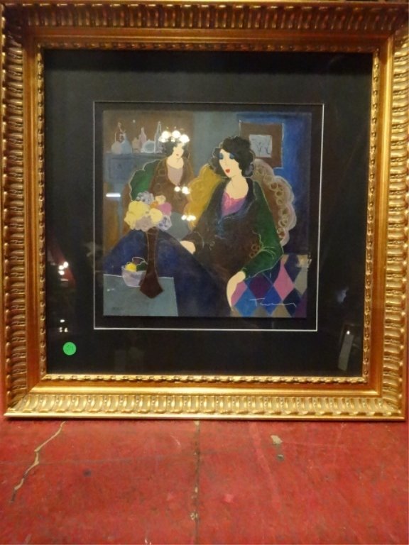 ITZCHAK TARKAY LIMITED EDITION LITHOGRAPH, 2 LADIES, (1 of 7)