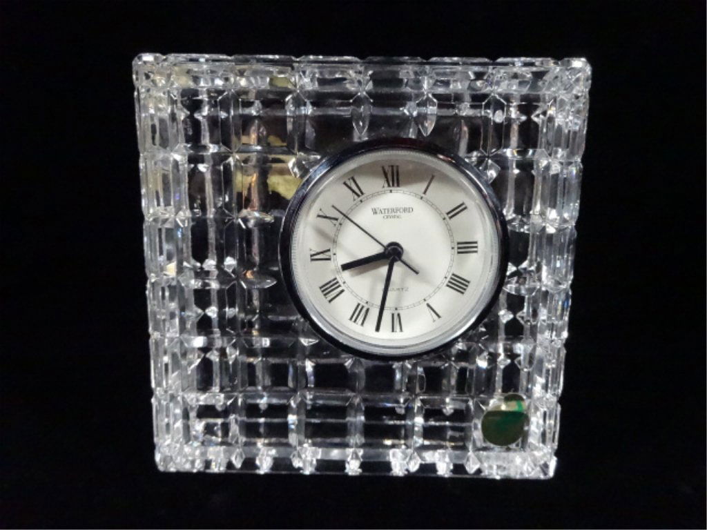 WATERFORD CRYSTAL CLOCK, APPROX 5 3/8"H X 5 1/2"W (1 of 5)