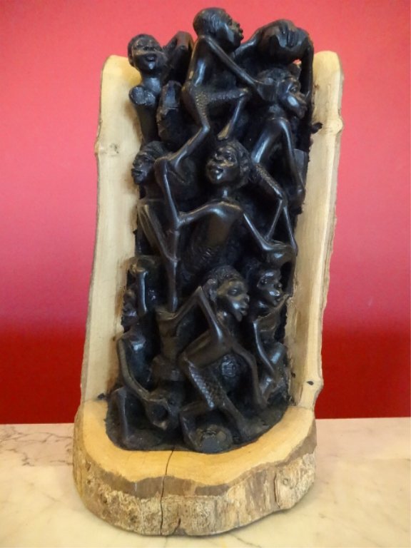 AFRICAN FIGURAL SCULPTURE, CARVED FROM TREE BRANCH, (1 of 5)