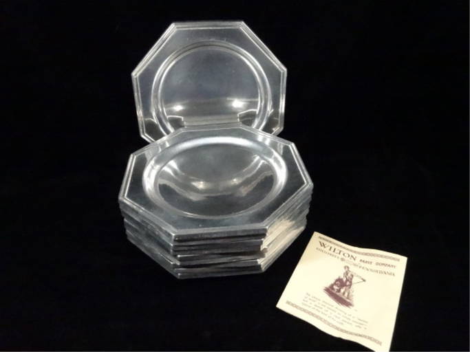 10 Pc Wilton Armetale Metal Plates, Hexagonal, Approx