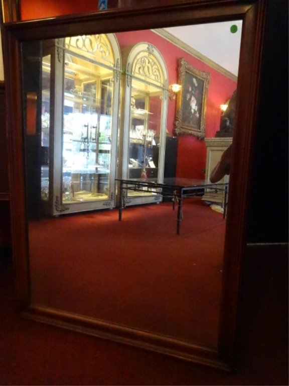 WOOD FRAME MIRROR, EARLY 20TH C., 34" X 44", SKU730.02 (1 of 4)