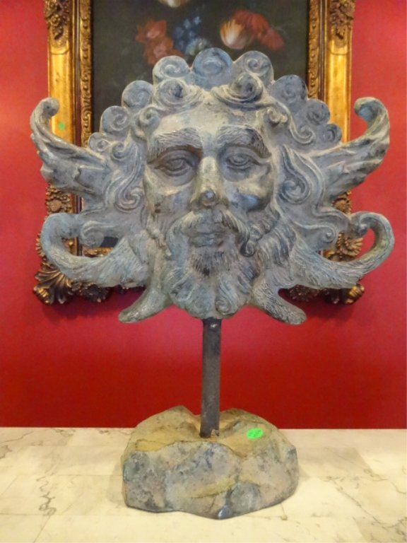 LARGE CLASSICAL STYLE METAL SCULPTURE, ROMAN OR GREEK (1 of 5)