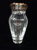 LENOX CRYSTAL VASE WITH GOLD RIM, APPROX 7.5"H