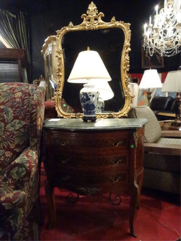 ROCOCO STYLE GILT WOOD MIRROR, #3 OF THREE IDENTICAL (1 of 8)