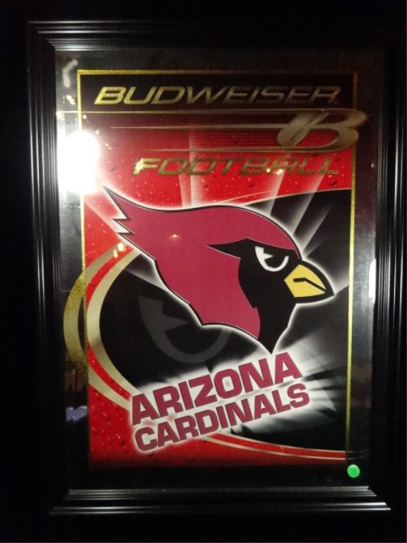 FRAMED BUDWEISER FOOTBALL ARIZONA CARDINALS NFL SPORTS (1 of 7)