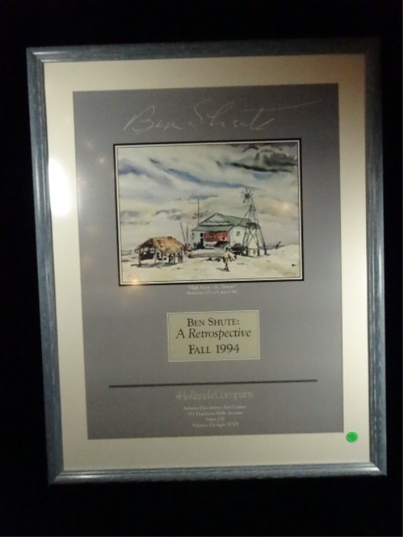BEN SHUTE ARTIST RETROSPECTIVE 1994 POSTER, FRAMED SIZE (1 of 4)