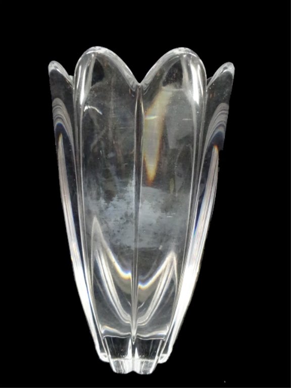 ORREFORS CRYSTAL VASE, SIGNED, APPROX 8.5"H, SKU759.12 (1 of 3)
