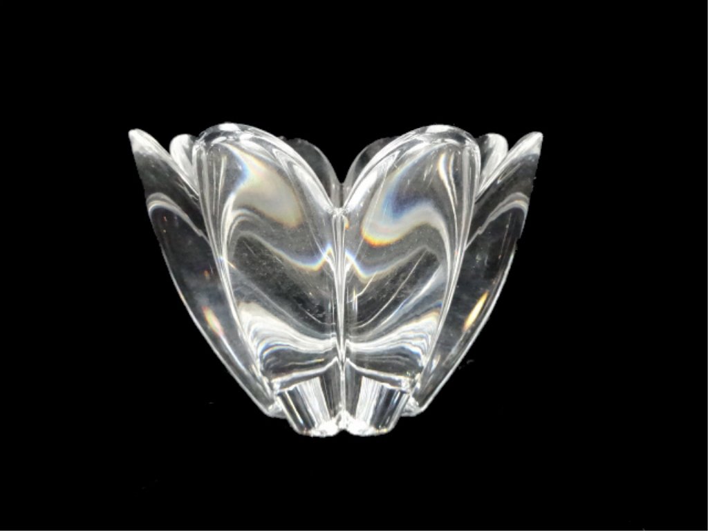 ORREFORS CRYSTAL BOWL, SIGNED, APPROX 4" X 5 1/8",: ORREFORS CRYSTAL BOWL, SIGNED, APPROX 4" X 5 1/8", SKU759.12
