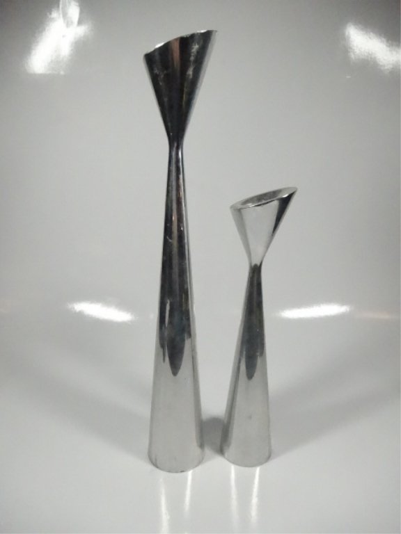 2 PC NAMBE STUDIO CANDLESTICKS, DATED 1994, APPROX (1 of 4)