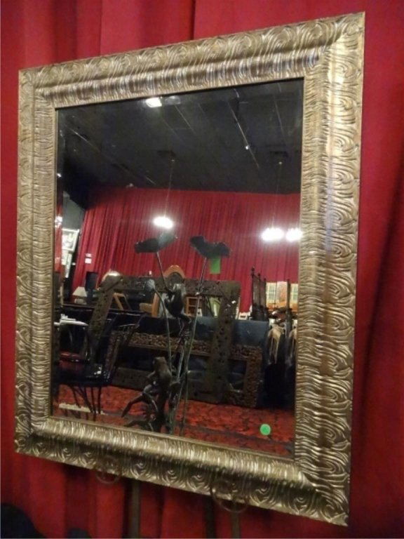 ORNATE GOLD FRAME MIRROR, 33.75" X 29.75", SKU714.04 (1 of 3)