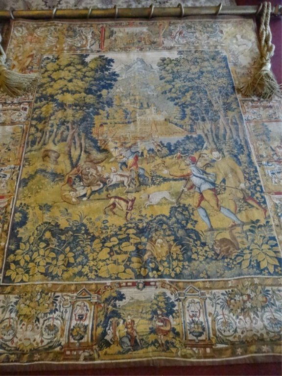 HUGE REPRODUCTION FRENCH TAPESTRY, LA CHASSE A L'OURS, (1 of 10)