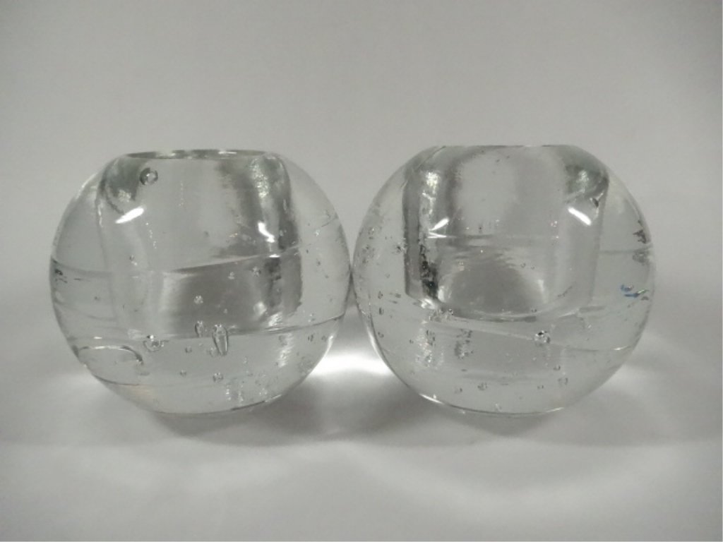 2 PC VOTIVE CANDLE HOLDERS, APPROX 3.75"H (1 of 4)