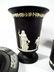 9 PC WEDGWOOD BLACK JASPERWARE, INCLUDES VASE APPROX 5 - 3