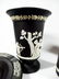 9 PC WEDGWOOD BLACK JASPERWARE, INCLUDES VASE APPROX 5 - 4