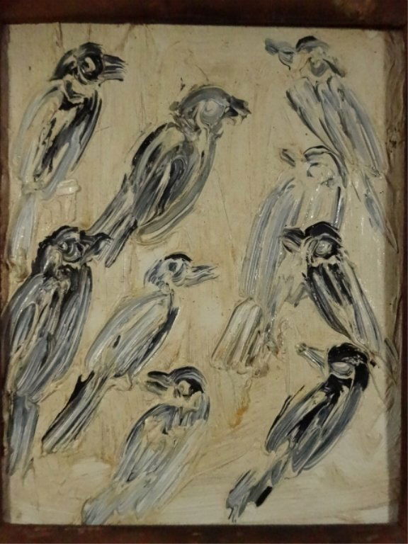 HUNT SLONEM (AMERICAN, 1951) OIL PAINTING ON BOARD, (1 of 6)