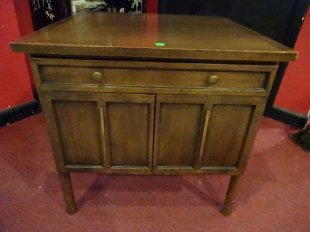 JOHN STUART MID CENTURY SIDE TABLE, SINGLE DRAWER WITH (1 of 4)
