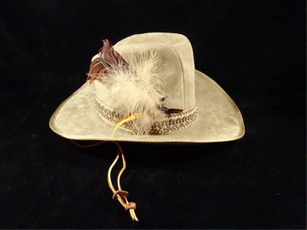 STETSON HAT, THE BILLY KIDD, SIZE 7, BROWN SUEDE (1 of 9)