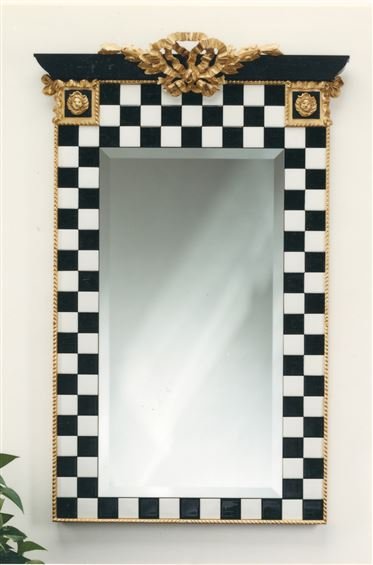 CARVER'S GUILD RIBBON TILE MIRROR BY CAROL CANNER, GOLD (1 of 6)