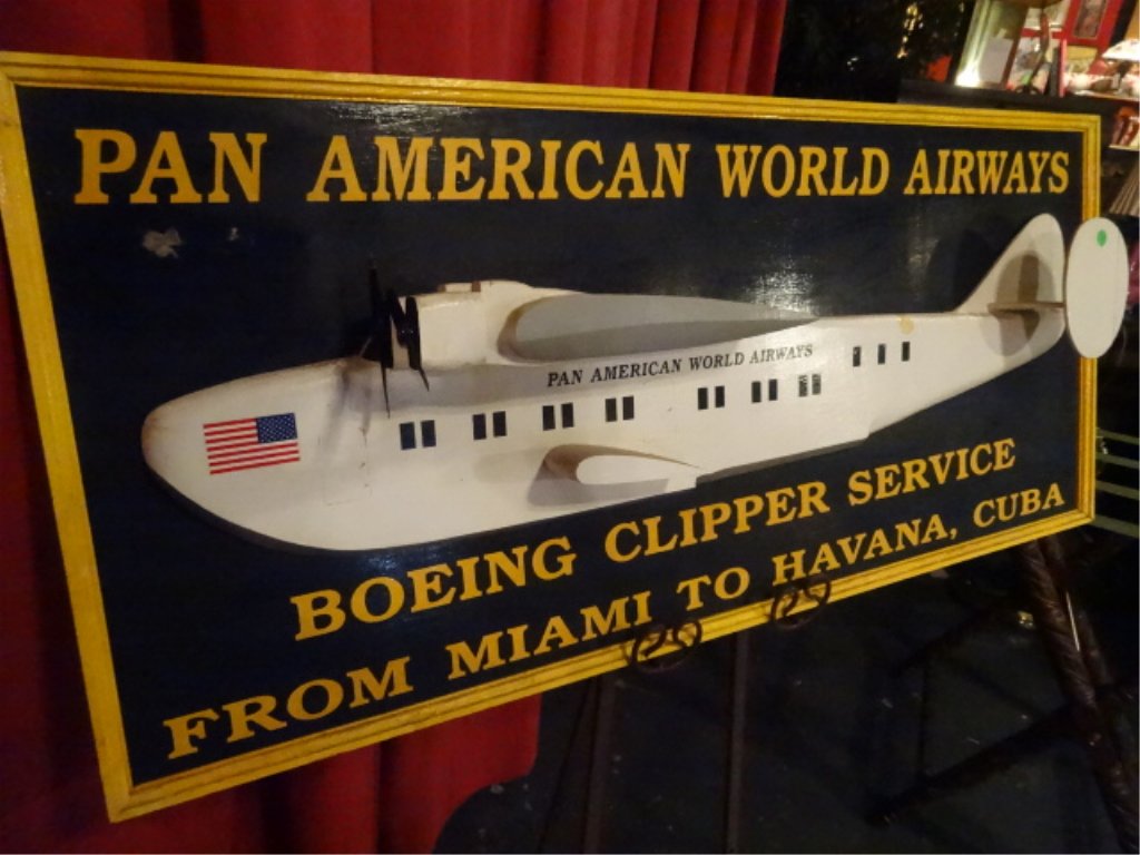 RETRO STYLE PAN AMERICAN AIRLINES 3D ADVERTISING SIGN (1 of 6)