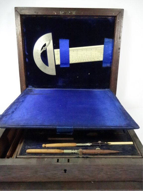 VINTAGE DRAFTING KIT, APPROX 11" X 9" X 3.5" (1 of 6)