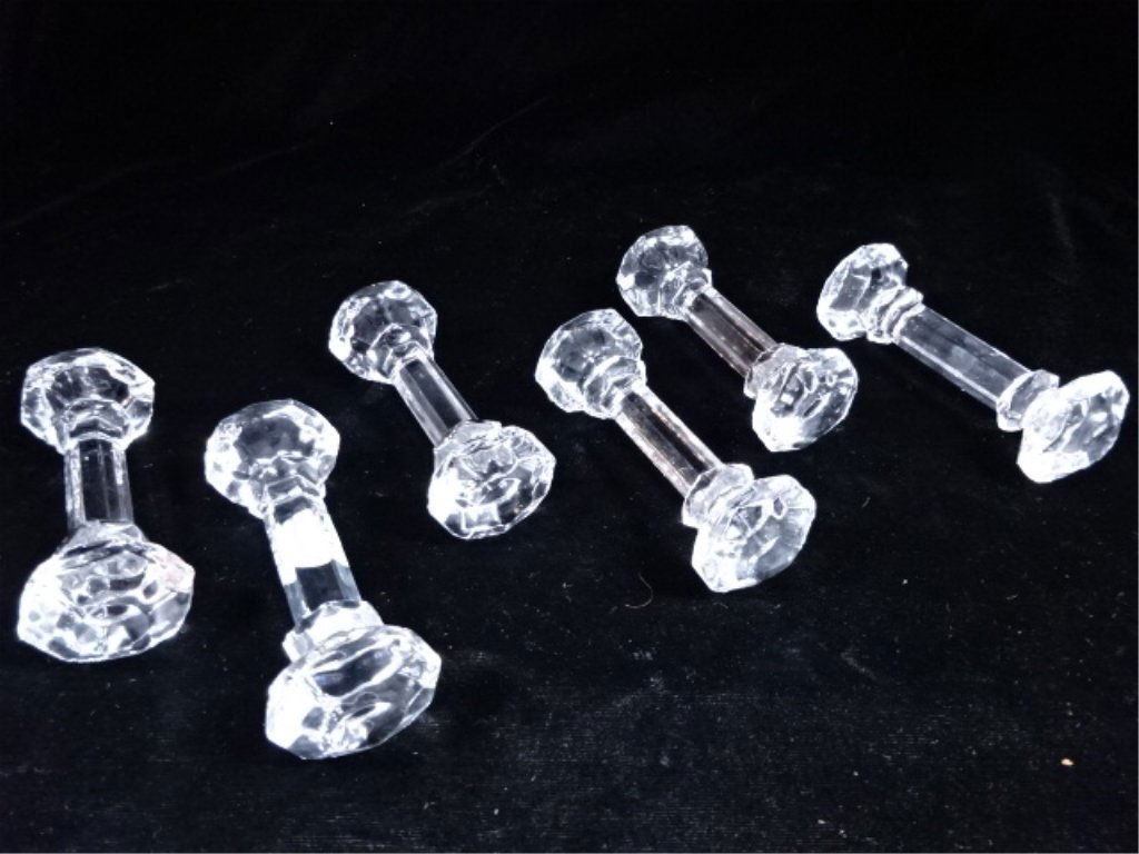 6 CRYSTAL KNIFE RESTS, 4"W, SKU790.82: 6 CRYSTAL KNIFE RESTS, 4"W, SKU790.82