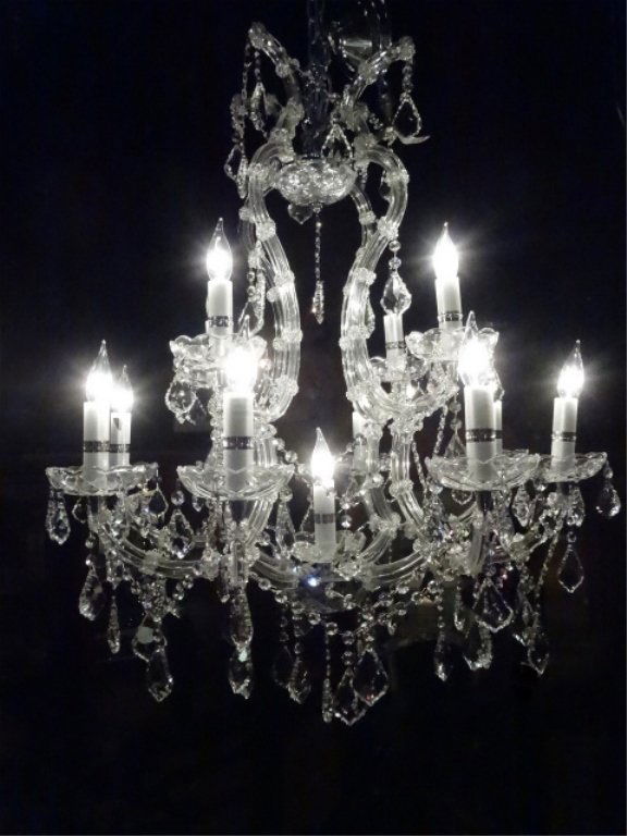12 LIGHT AUSTRIAN STYLE CRYSTAL CHANDELIER, CRYSTAL (1 of 9)
