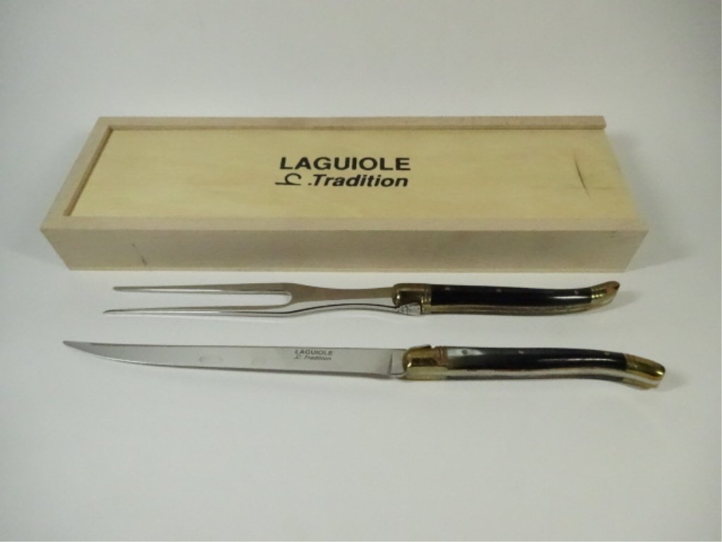2 PC LAGUILOLE TRADITION CARVING SET WITH ORIGINAL (1 of 6)