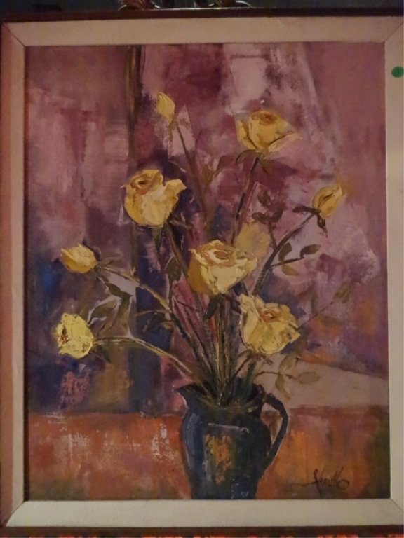 EDITH FERULLO OIL ON CANVAS PAINTING, STILL LIFE WITH (1 of 10)