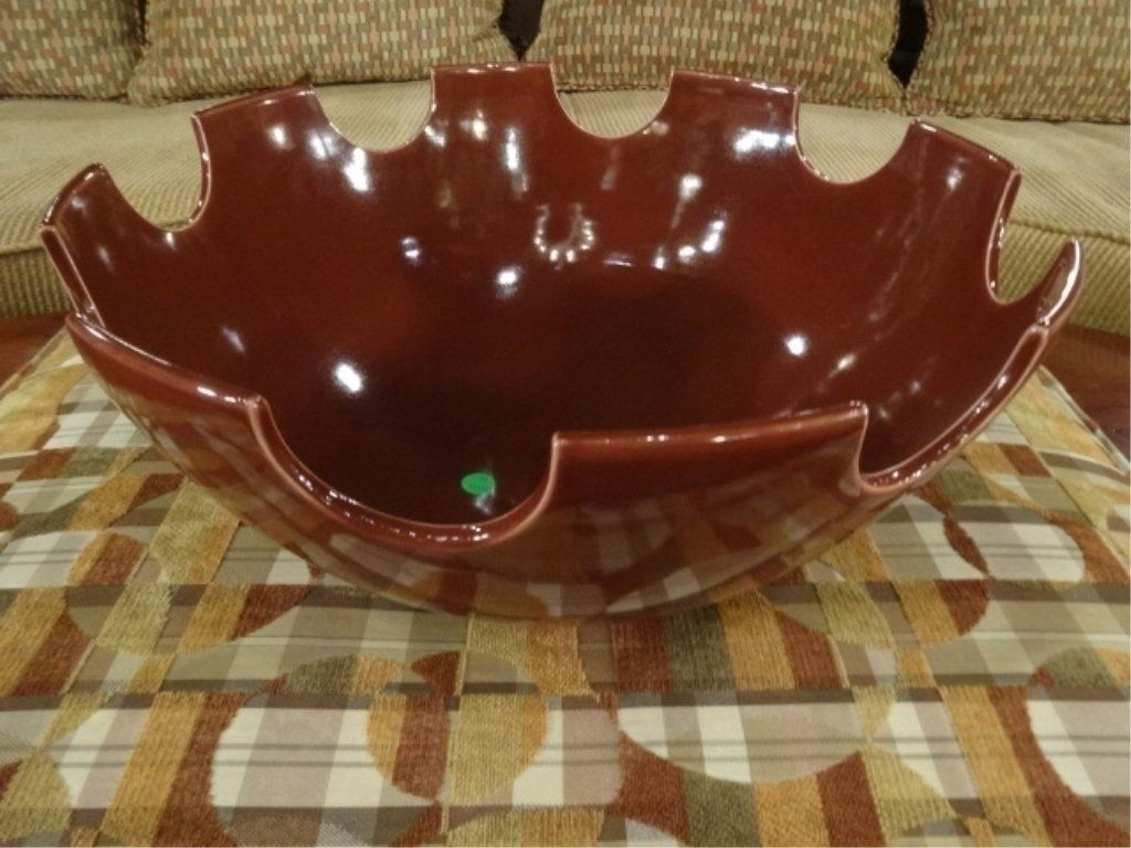 LARGE MODERN DESIGN CERAMIC SERVING BOWL, APPROX 20"W, (1 of 3)