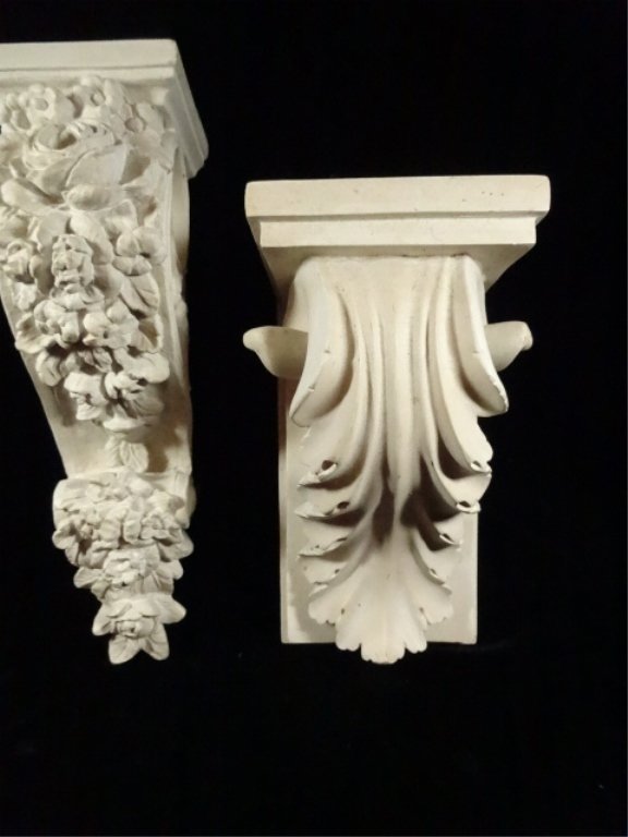 2 WALL BRACKETS, COMPOSITE, APPROX 9"H X 12.25"H: 2 WALL BRACKETS, COMPOSITE, APPROX 9"H X 12.25"H