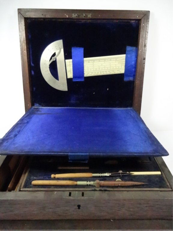 VINTAGE DRAFTING KIT, APPROX 11" X 9" X 3.5" (1 of 6)