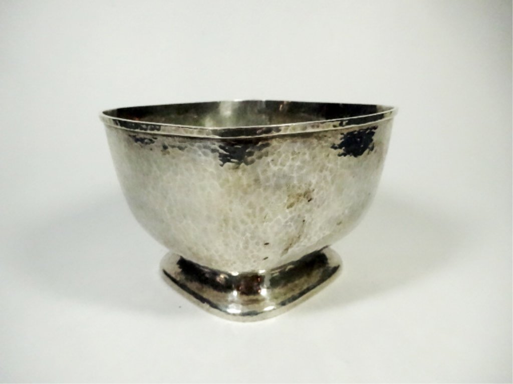 F.A. KNOWLTON STERLING SILVER SQUARE BOWL, HAMMERED (1 of 8)