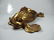VINTAGE MID CENTURY ART POTTERY GOLD LEAF KOI FISH,
