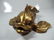 VINTAGE MID CENTURY ART POTTERY GOLD LEAF KOI FISH, - 2